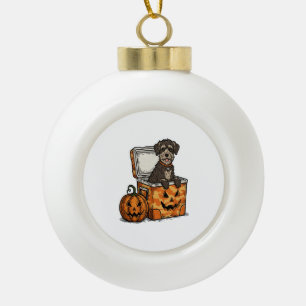 Boykin Spaniel Halloween Ceramic Ball Christmas Ornament