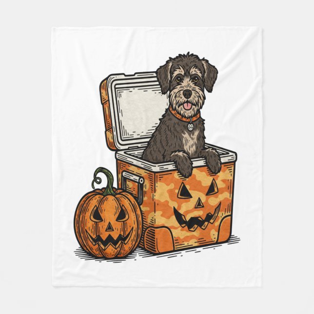 Boykin Spaniel Halloween Fleece Blanket (Front)