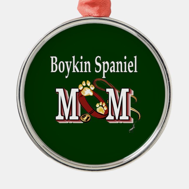 Boykin Spaniel Mum Metal Ornament (Front)