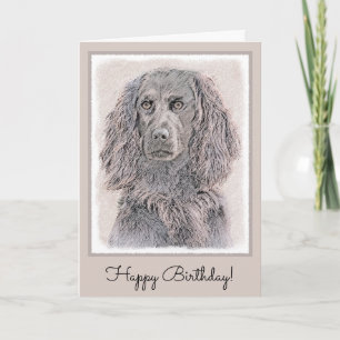 Boykin Spaniel Painting - Cute Original Dog Art Card
