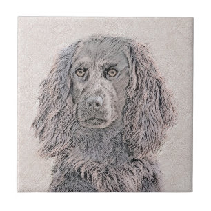 Boykin Spaniel Painting - Cute Original Dog Art Ceramic Tile