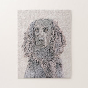 Boykin Spaniel Painting - Cute Original Dog Art Jigsaw Puzzle