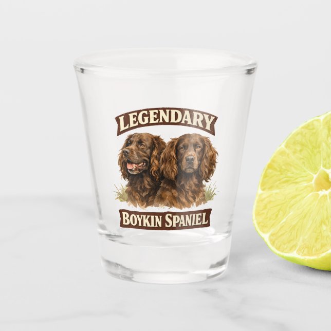 Boykin Spaniel Shot Glass (Front)