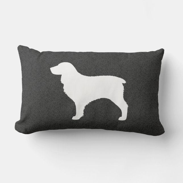 Boykin Spaniel Silhouette Lumbar Cushion (Front)