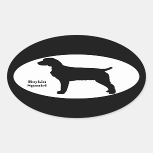 Boykin Spaniel SIlhouette Oval Sticker