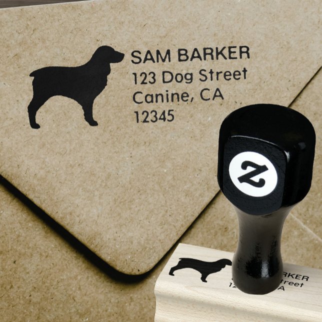 Boykin Spaniel Silhouette Return Address Rubber Stamp (Creator Uploaded)