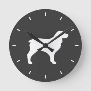 Boykin Spaniel Silhouette Round Clock