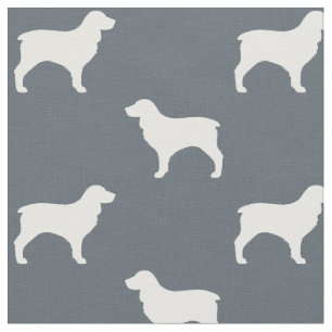 Boykin Spaniel Silhouettes Pattern Fabric