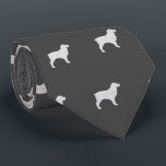 Boykin Spaniel Silhouettes Pattern Grey Tie<br><div class="desc">This original Boykin Spaniels pattern neck tie makes a great gift for dog dads! Available in a variety of colours, this cool tie makes a statement for anyone who loves a Boykin. An awesome gift for the guy who wears a tie for business, or for special events like holiday programs,...</div>
