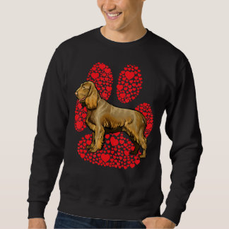 Boykin Spaniel Valentines Day Dog Love Paw Sweatshirt