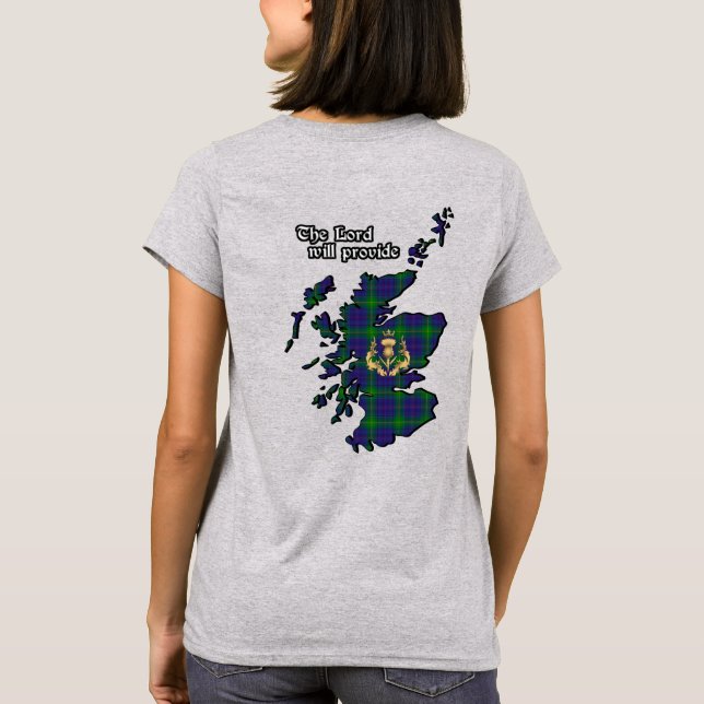 Boyle Clan Badge and Tartan Women's T-Shirt (Back)