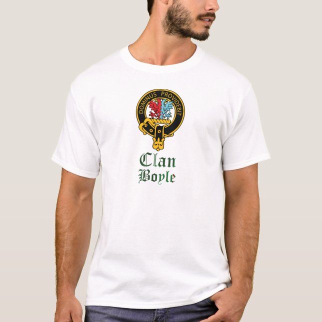 Boyle Scottish Crest Tartan Clan Name Clothes T-Shirt (Front)
