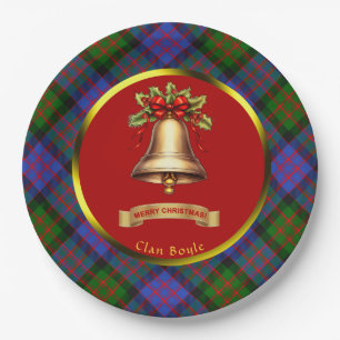 Boyle Tartan Personalised Christmas Paper Plate