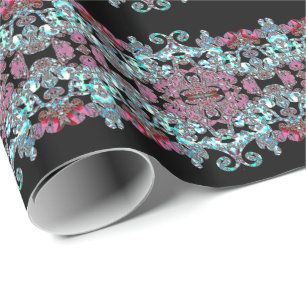 Boylenta Baroque Patterned Striped Beauty Wrapping Paper