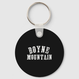 Boyne mountain rustic bold artisan grungy ski skie key ring