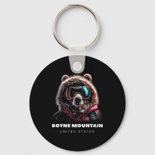 Boyne Mountain United States Ski Skiing Skier Key Ring
