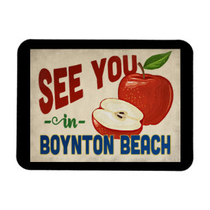 Boynton Beach Florida Apple - Vintage Travel Magnet