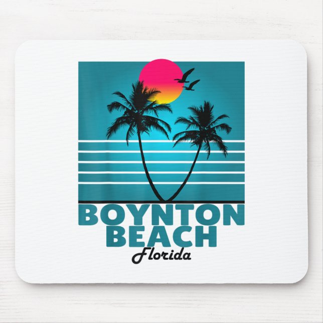Boynton Beach Florida Fl Summer Palm Trees _1  Mouse Pad (Front)