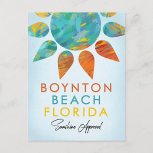 Boynton Beach Florida Sunshine Travel Postcard