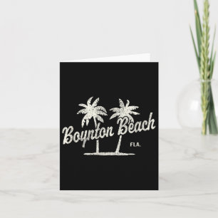 Boynton Beach Florida Vintage 70s Palm Trees Graph Card