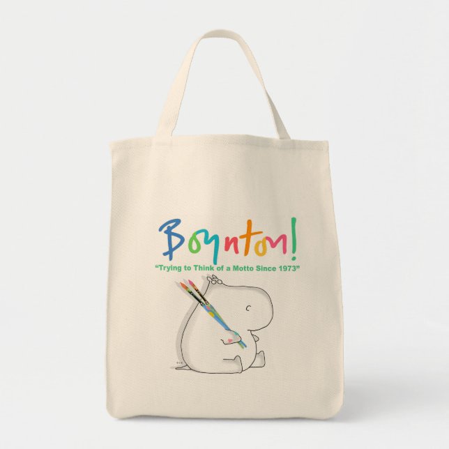 BOYNTON! HIPPO LOGO TOTE BAG (Front)