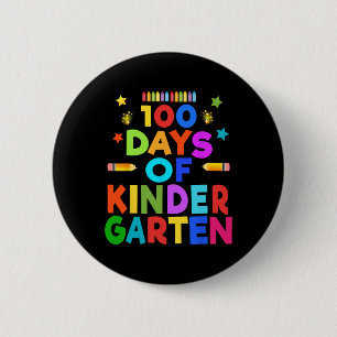 Boys 100 Days Of Kindergarten Celebration Kids Gif 6 Cm Round Badge