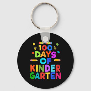 Boys 100 Days Of Kindergarten Celebration Kids Gif Key Ring