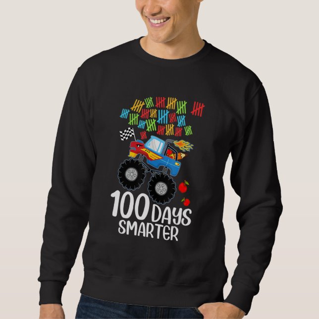 Boys 100th Day Of School Shirt Monster Truck 100 S (Front)