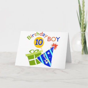 Boys 10th Birthday Card