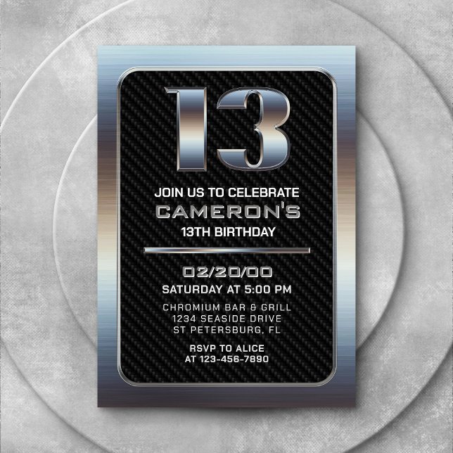 Boy's 13th Birthday Invitation (Creator Uploaded)