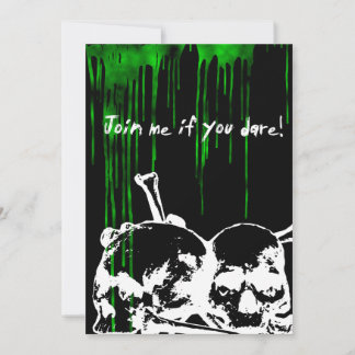 Boys 16th Birthday Party Toxic Skulls Goth Invitat Invitation
