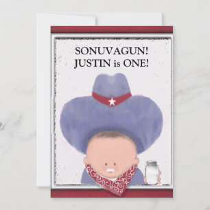 Boy's 1st Birthday Invitations