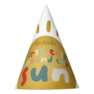 Boys 1st Trip Around The Sun Summer Birthday Party Hat