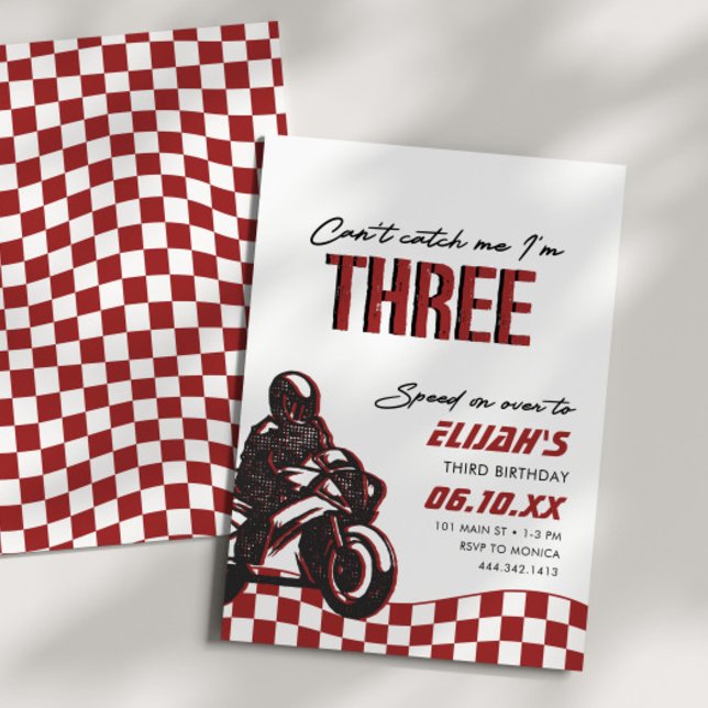 Boys 3rd Motocross Dirt Bike Birthday Invitation (Creator Uploaded)