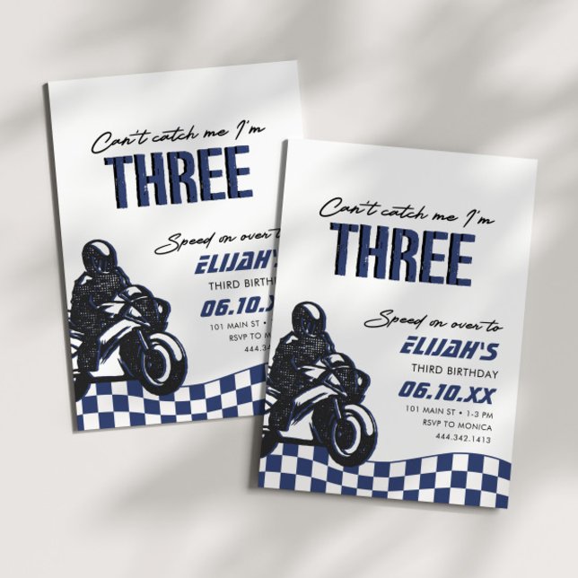 Boys 3rd Motorcross Dirt Bike Birthday Invitation (Creator Uploaded)