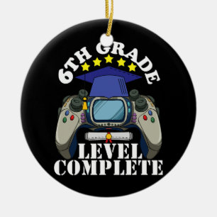 Boys 6th Grade Graduation 2022 Video Game Class Ceramic Ornament