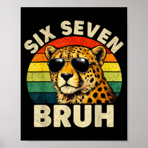 Boys animal print clothes six seven bruh cheetah