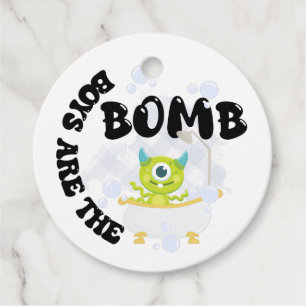 Boys are the bomb favour tag, cocoa bomb, bath bom tags