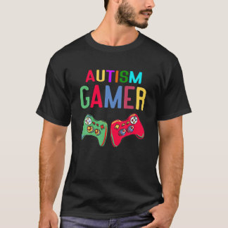 Boys Autism Gamer Autism Awareness Month Gaming Da T-Shirt