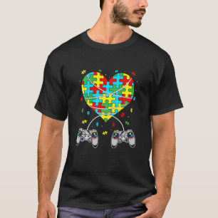 Boys Autism Gifts Game Autism Awareness Month Day T-Shirt
