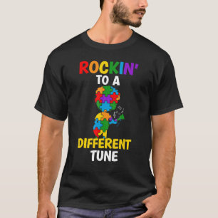 Boys Autistic Autism Awareness Rockin' To A Differ T-Shirt