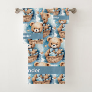 Boy's Baby & Toddler Bath Towel Set Custom Name