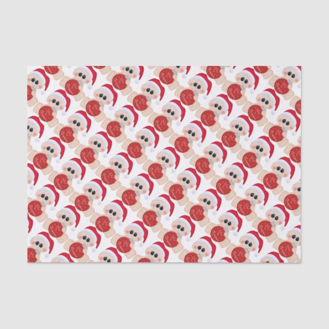 Boys baby's first Christmas tissue paper (Front)