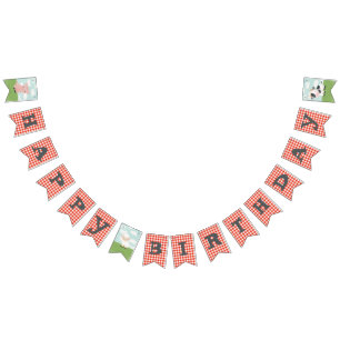 Boys Barnyard Farm Animals Birthday  Bunting