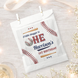 Boys Baseball 1st Birthday Favour Bag