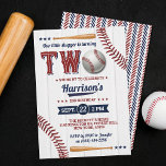 Boys Baseball 2nd Birthday Invitation<br><div class="desc">Celebrate in style with these trendy birthday invitations. The design is easy to personalise with your special event wording and your guests will be thrilled when they receive these fabulous invites.</div>
