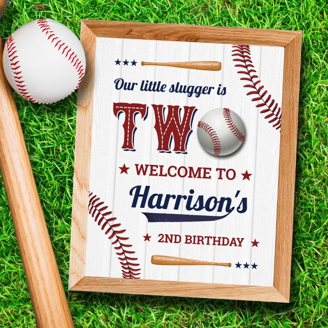 Boys Baseball 2nd Birthday Welcome Sign (Creator Uploaded)