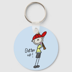 Boys Baseball Batter Up Tshirts and Gifts Key Ring
