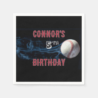 Boys Baseball Birthday Napkins