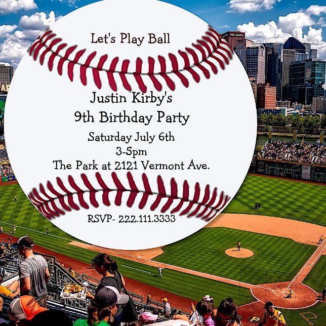 Boy's Baseball Birthday Party Invitation (Creator Uploaded)